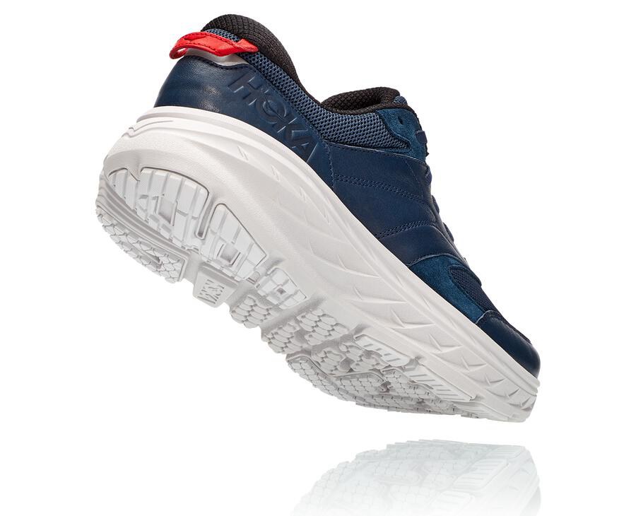 Hoka Australia One One Bondi L - Mens Running Shoes Navy/White - IYLZD-9524